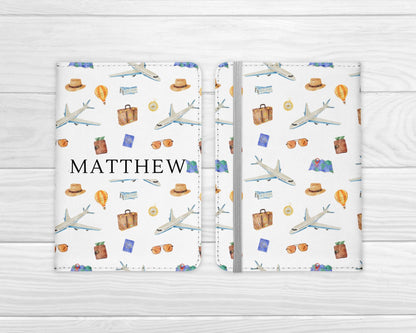 Personalised Passport Cover Girls Travel Boys Men Groom Travel Documents Holder Gift