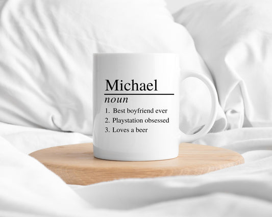 Personalised Boyfriend Girlfriend Mug Valentine's Day Couple Definition Funny Gift