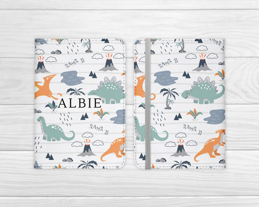 Personalised Passport Cover Kids Dinosaur Boys Girls Travel Documents Holder Gift