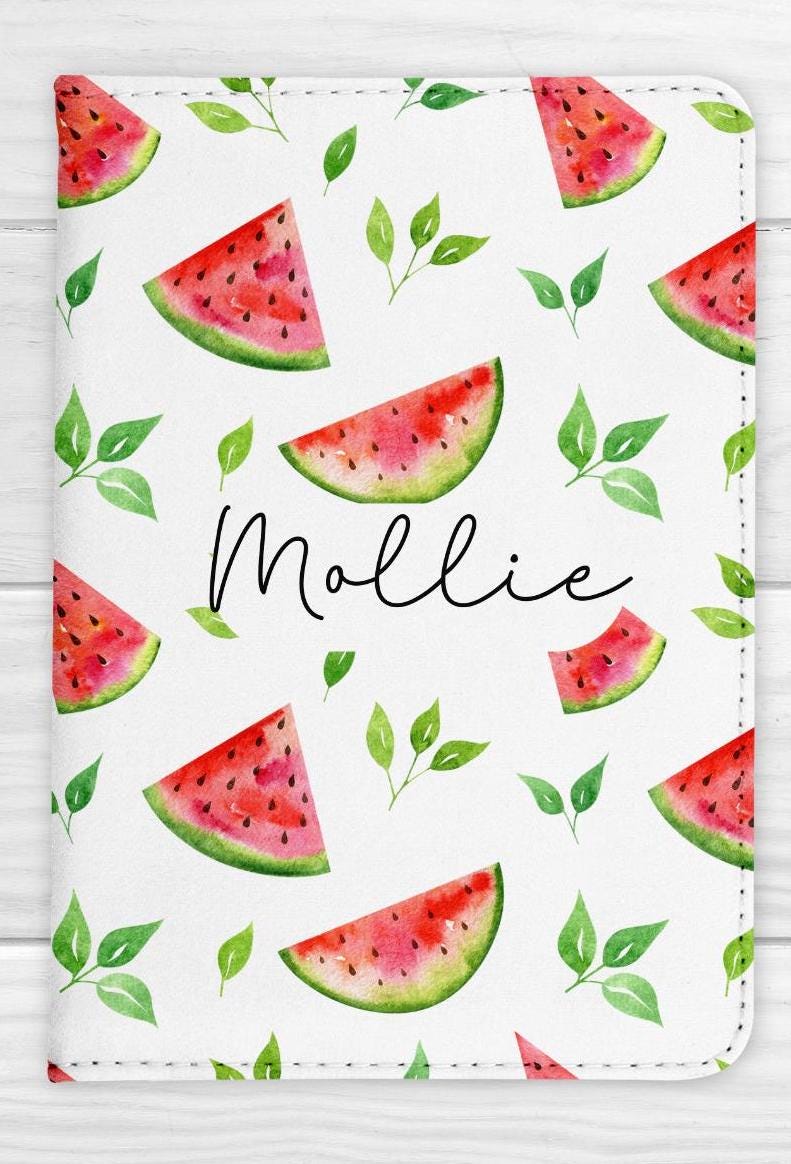 Personalised Passport Cover Girls Watermelon Travel Documents Holder Gift