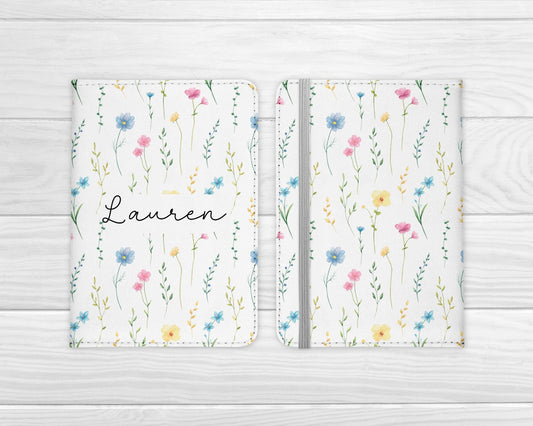 Personalised Passport Cover Girls Floral Cute Bridal Honeymoon Travel Documents Holder Gift