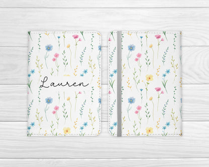 Personalised Floral Passport Cover: Bridal Honeymoon Travel Gift
