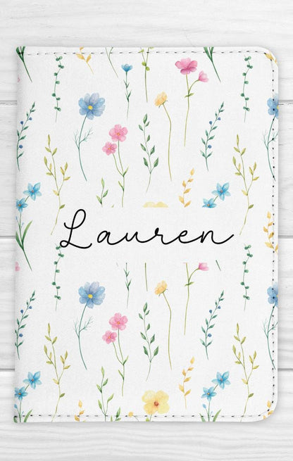Personalised Floral Passport Cover: Bridal Honeymoon Travel Gift