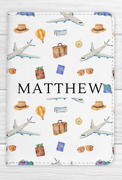 Personalised Passport Cover Girls Travel Boys Men Groom Travel Documents Holder Gift
