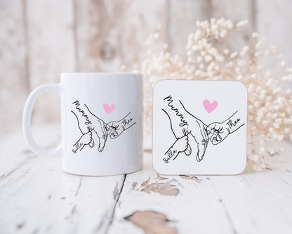 Personalised Nanny/Mum/Grandma Mug Holding Children's Hands Grandchildren Gift