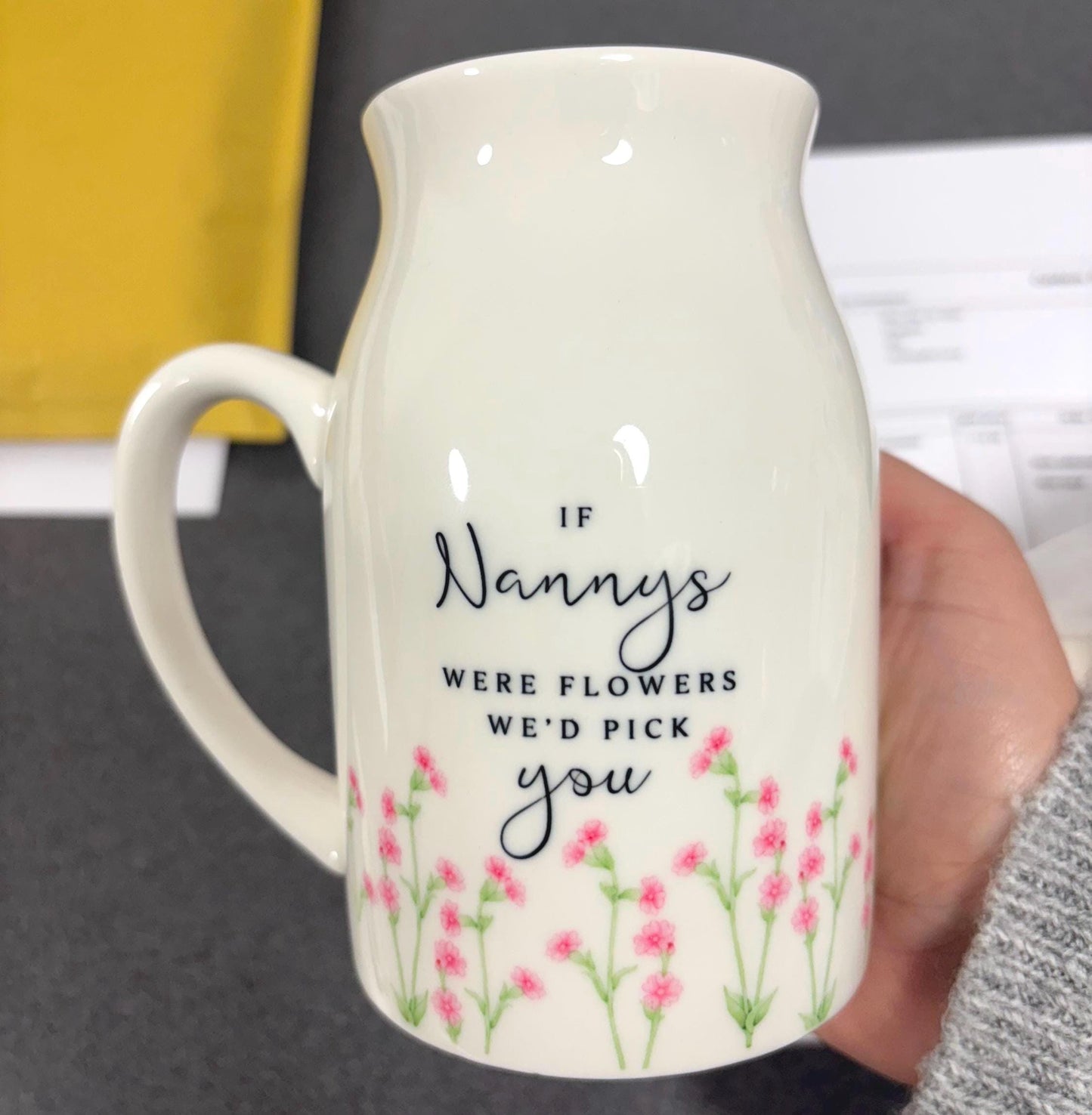 Personalised Vase Grandma Nanny Auntie Ceramic Flower Jug Mother's Day Gift