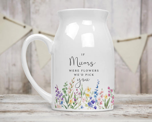 Personalised Vase Mother's Day Mummy Grandma Nanny Mum Ceramic Flower Jug Birthday Gift