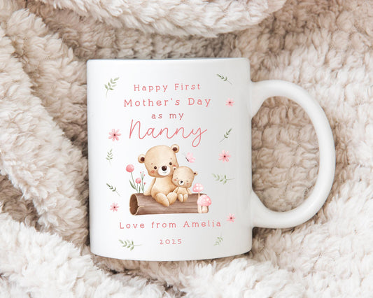 Mother's Day Personalised Mug First As Grandma Granny Nanny Mummy Grandchild Gift For Mum