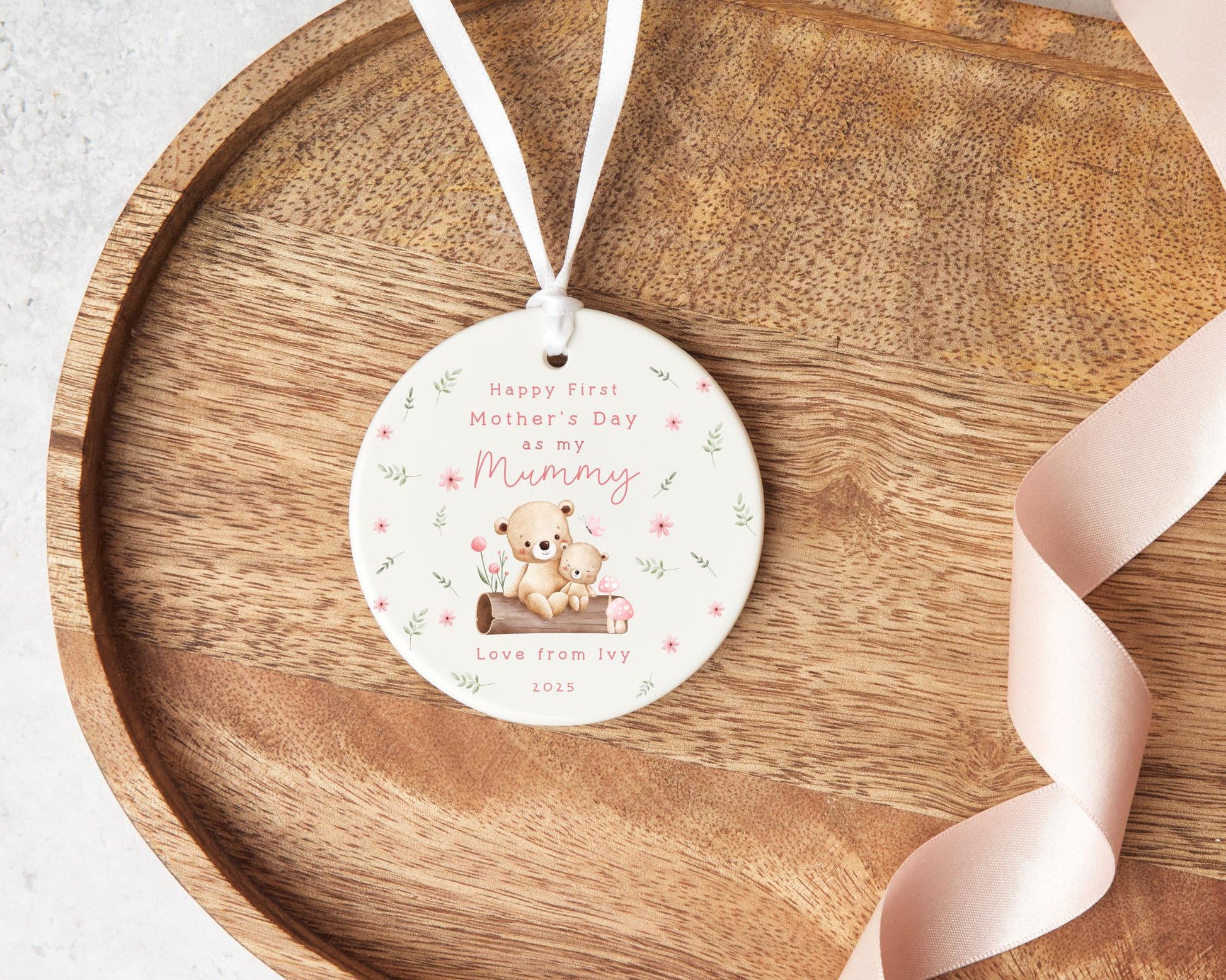 Personalised First Mother's Day Ornament Keepsake Ceramic New Mum Nanny Grandma Nana Baby Gift