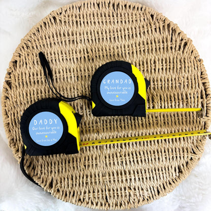Father's Day Tape Measure Personalised DIY Birthday Gift Immeasurable Love