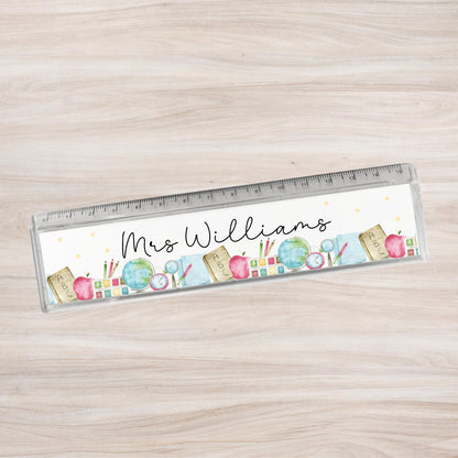 Teacher Gift Personalised Ruler End Of Term Teaching Assistant Nursery Staff Lecturer Present