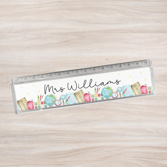 Teacher Gift Personalised Ruler End Of Term Teaching Assistant Nursery Staff Lecturer Present