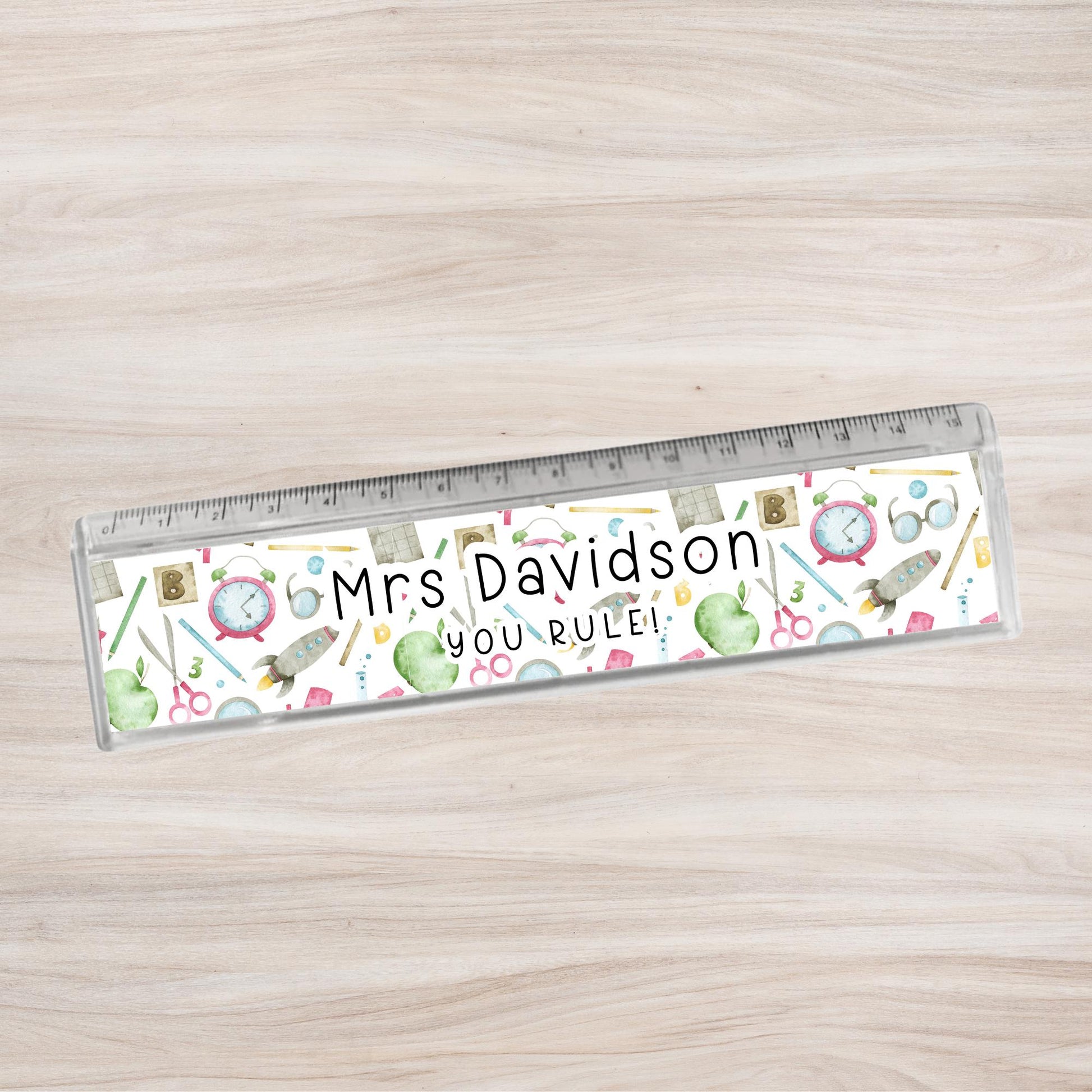 Teacher Gift Personalised Ruler End Of Term Teaching Assistant Nursery Staff Lecturer School Present