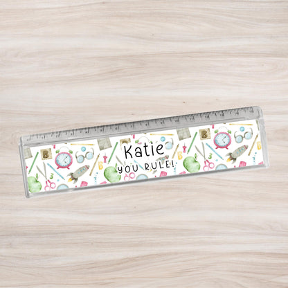 Teacher Gift Personalised Ruler End Of Term Teaching Assistant Nursery Staff Lecturer School Present