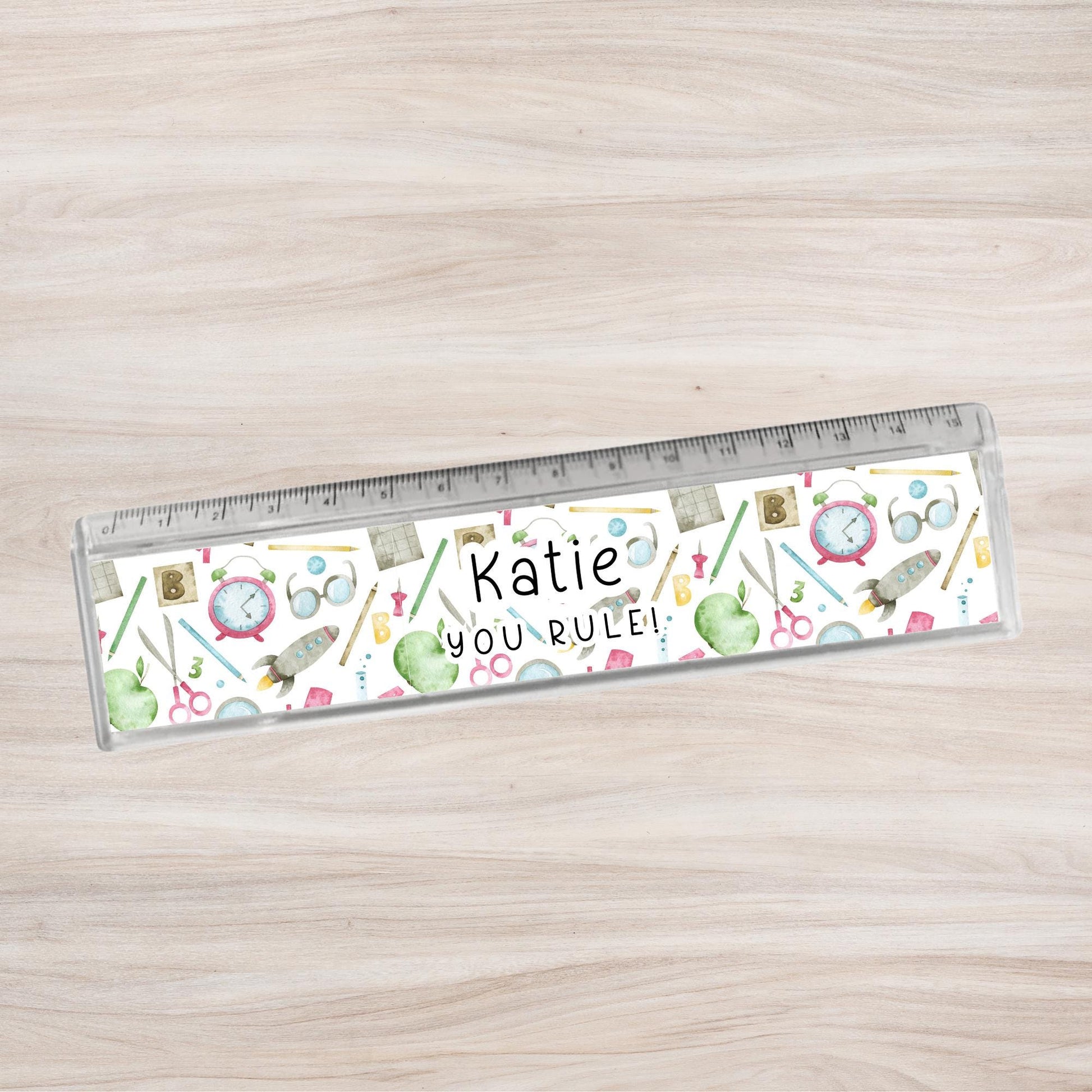 Personalised Teacher Ruler: End of Term Gift, Custom Acrylic Ruler