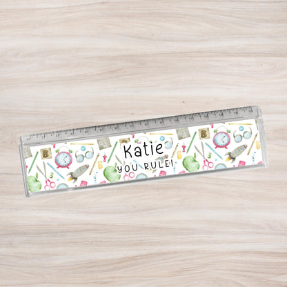 Personalised Teacher Ruler: End of Term Gift, Custom Acrylic Ruler