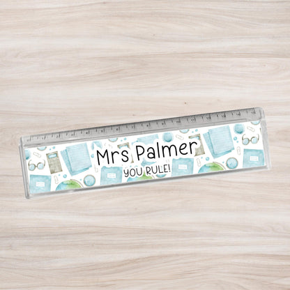 Teacher Gift Personalised Ruler End Of Term Teaching Assistant Nursery Staff Lecturer School Thank You Present