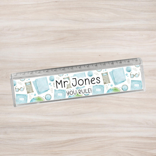 Teacher Gift Personalised Ruler End Of Term Teaching Assistant Nursery Staff Lecturer School Thank You Present