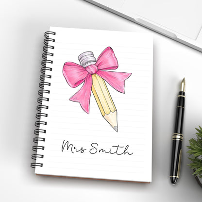 Teacher Gift Personalised Notebook End Of Term School Thank You Note Pad Present