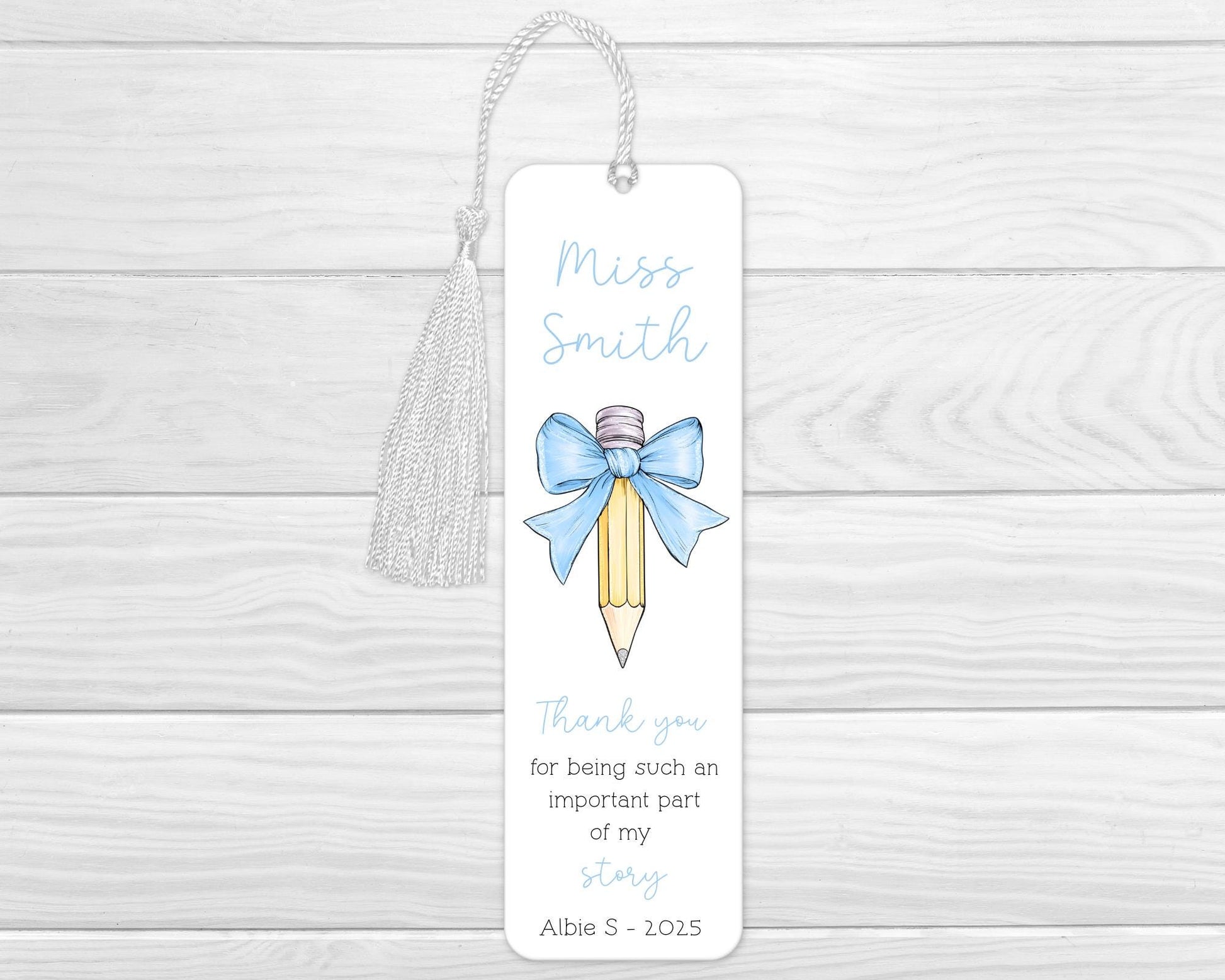 Personalised Teacher Bookmark: End of Term Gift