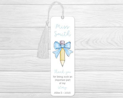 Teacher Gift Personalised Bookmark Gift End Of Term Thank you School Present