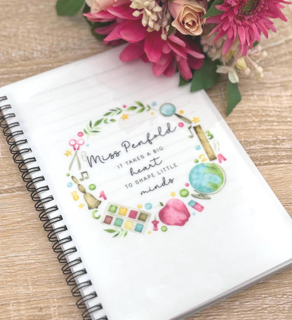 Personalised Teacher Notebook: End of Term Gift, A5 or A4