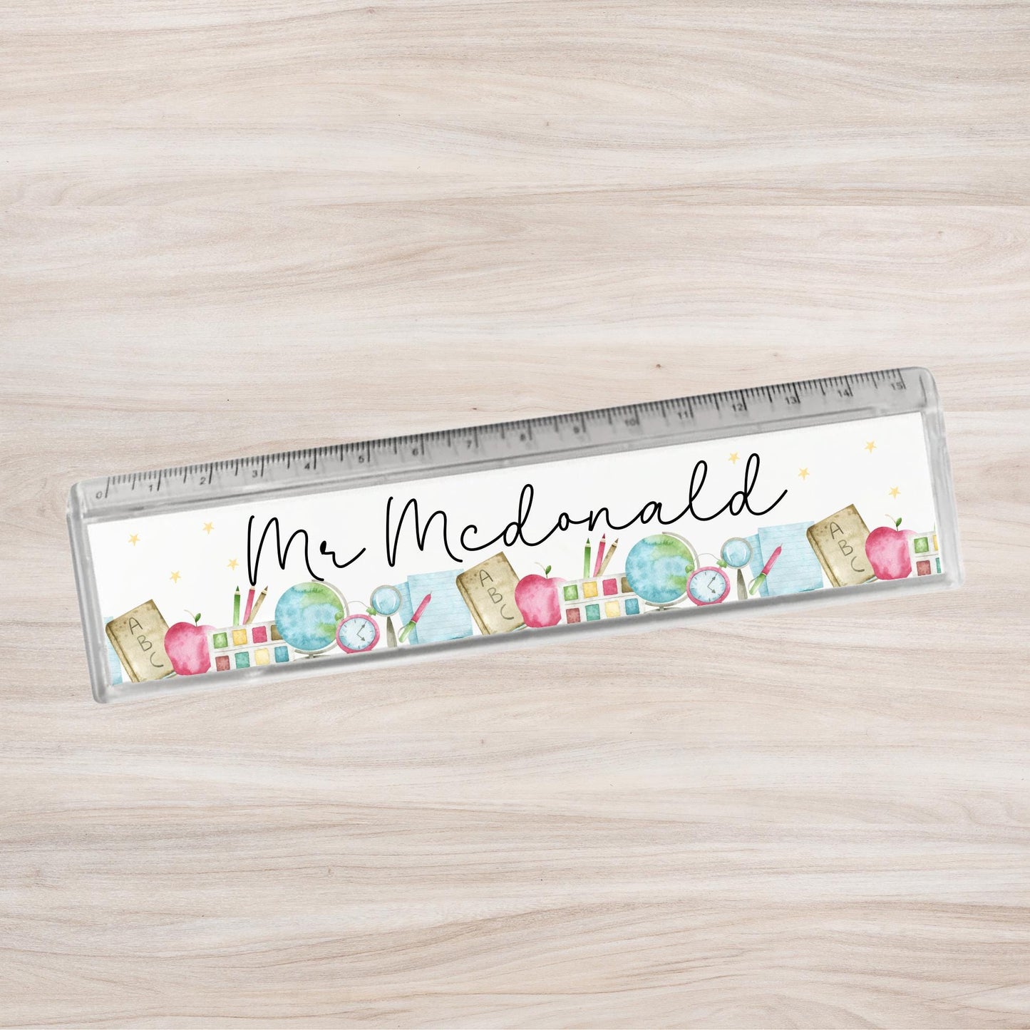 Personalised Teacher Ruler: End of Term Gift, Custom Acrylic Ruler