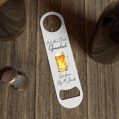 Father's Day Gift Bottle Opener Personalised World's Best Dad Daddy Beer Birthday Present