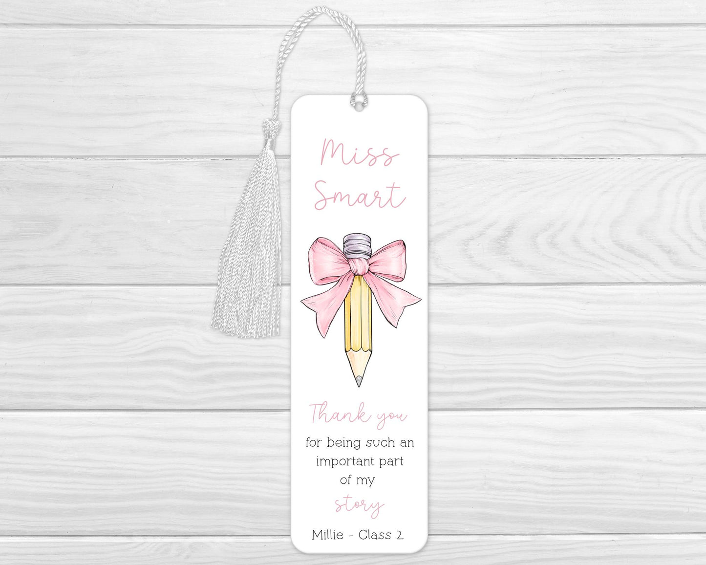 Teacher Gift Personalised Bookmark Gift End Of Term Thank you School Present