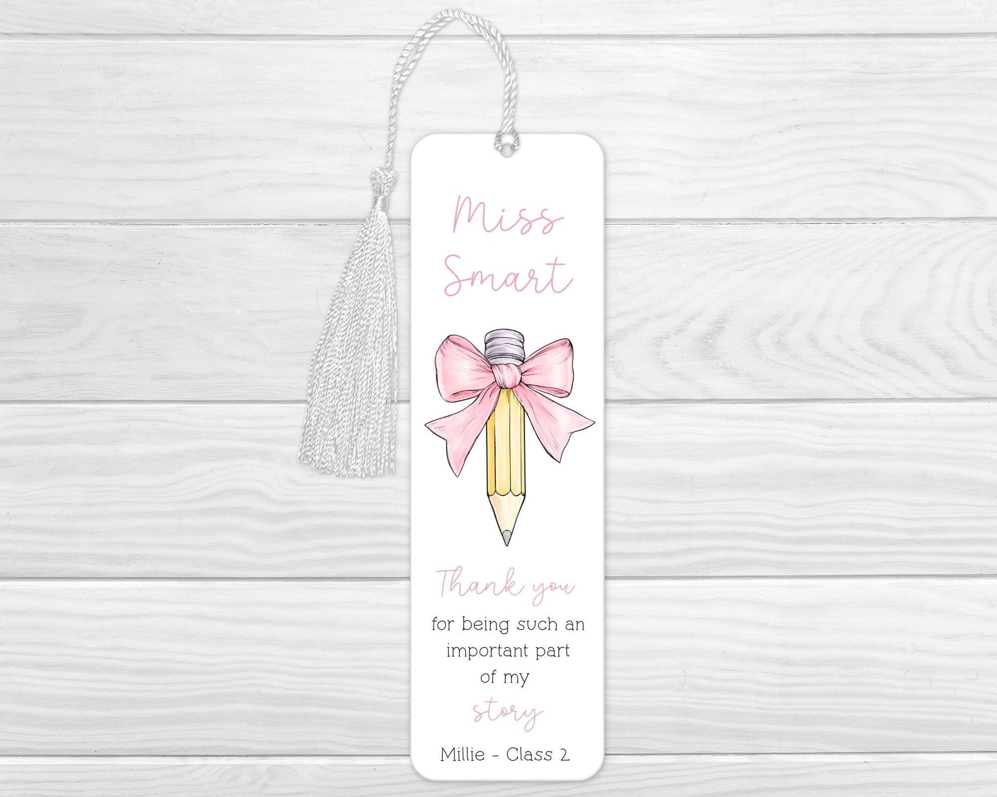 Personalised Teacher Bookmark: End of Term Gift