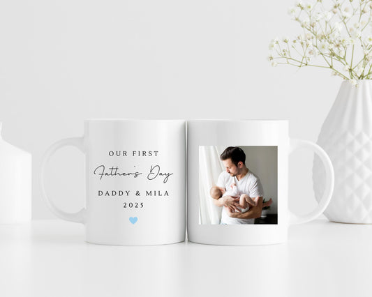 First Father's Day Mug Personalised Photo Daddy Baby Picture Gift