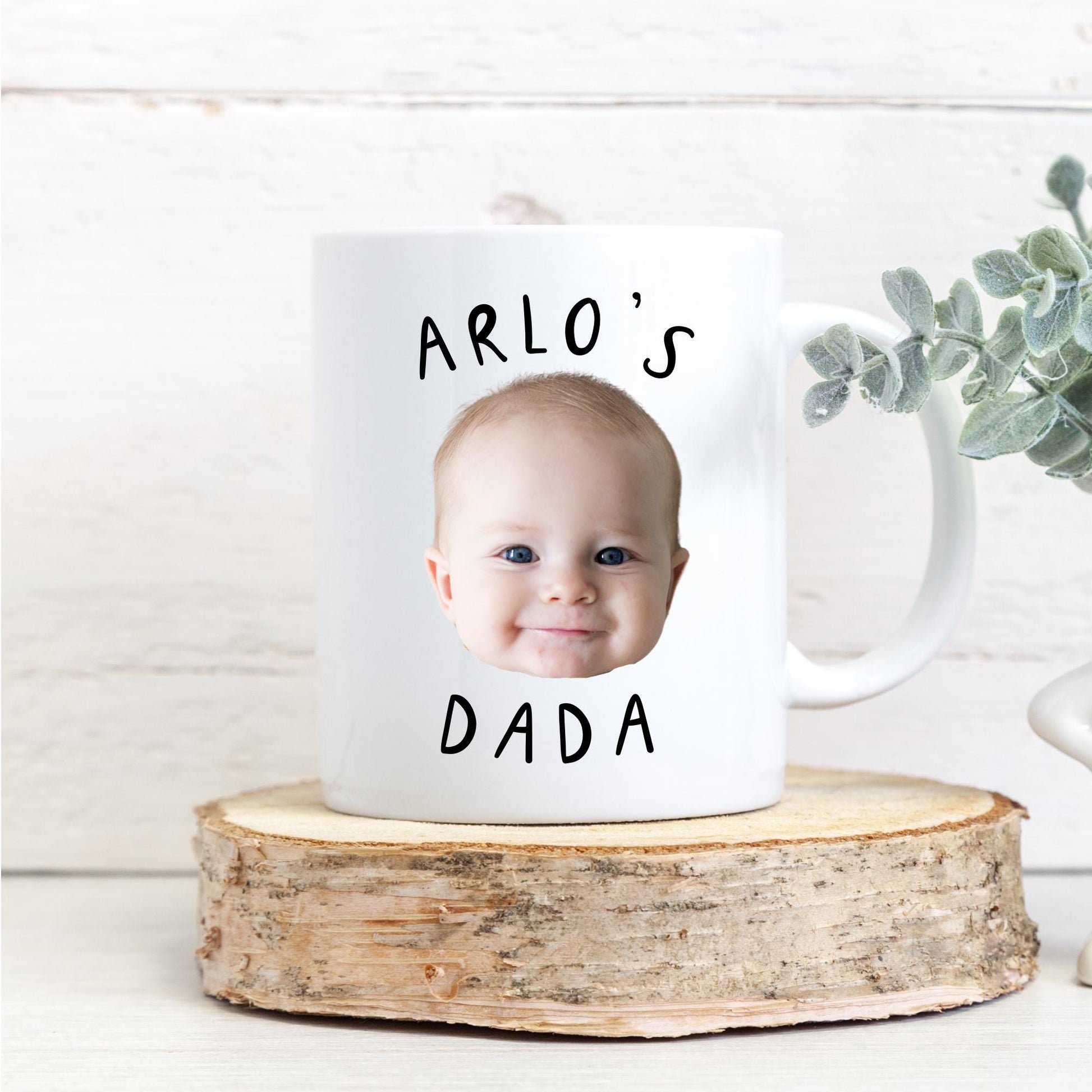 Baby Photo Mug - Dad Grandad Birthday Gift - Baby Face Personalised - New Dad Gift - Funny Father's Day Present - Mug For New Daddy