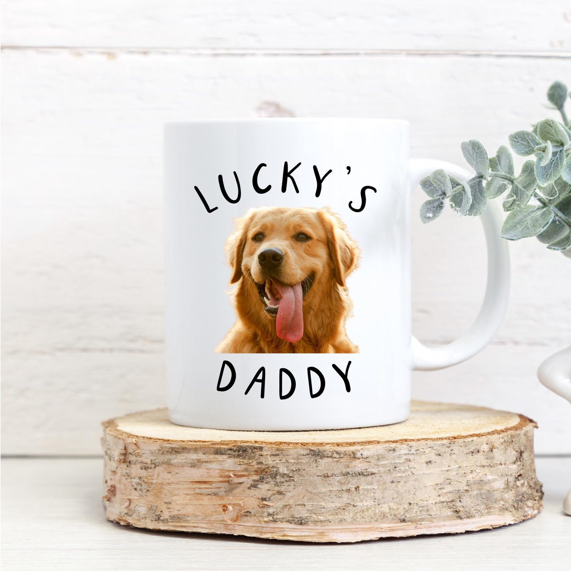 Personalised Dog Photo Mug: Custom Pet Gift for Dog Dad