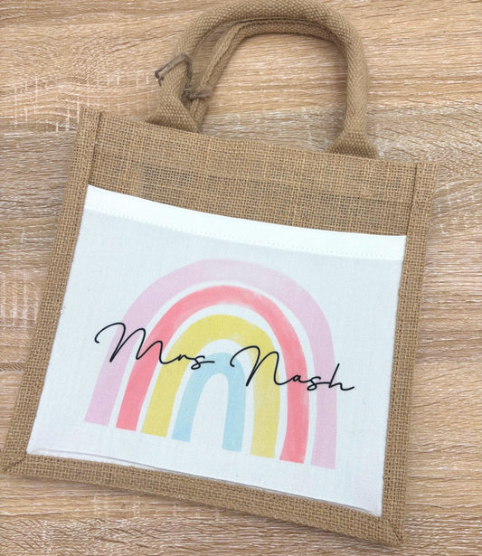 Teacher Gift Personalised End Of Term Bag Lunch Shopping Thank You Gift