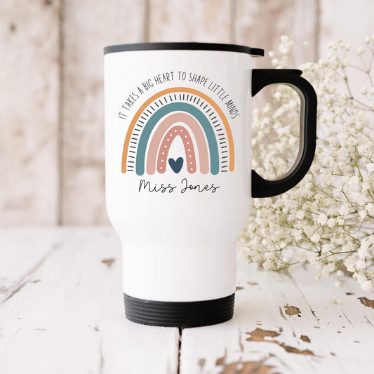 Personalised Teacher Travel Mug: Stainless Steel Thank You Gift