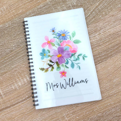 Personalised Teacher Notebook: Floral End of Term Gift