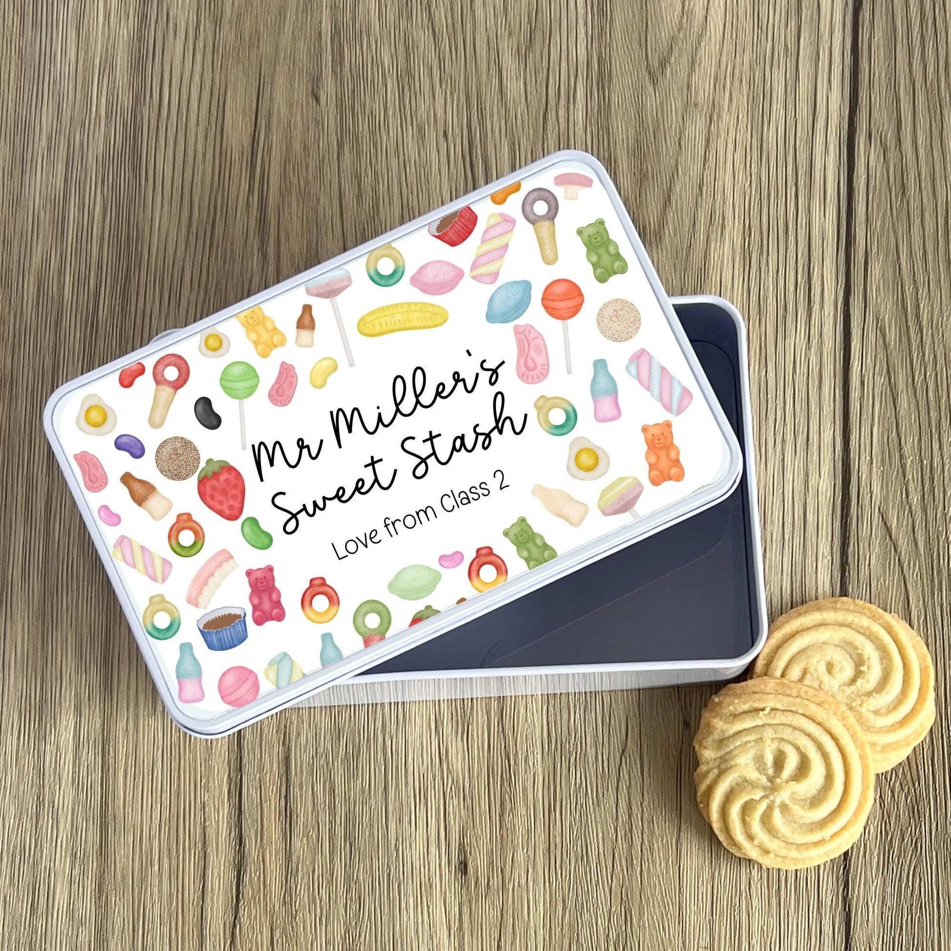 Personalised Sweets Tin Custom Name Candy Treat Storage Gift