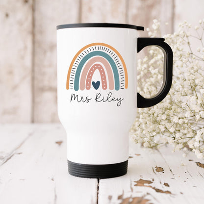Personalised Teacher Travel Mug: Stainless Steel Thank You Gift