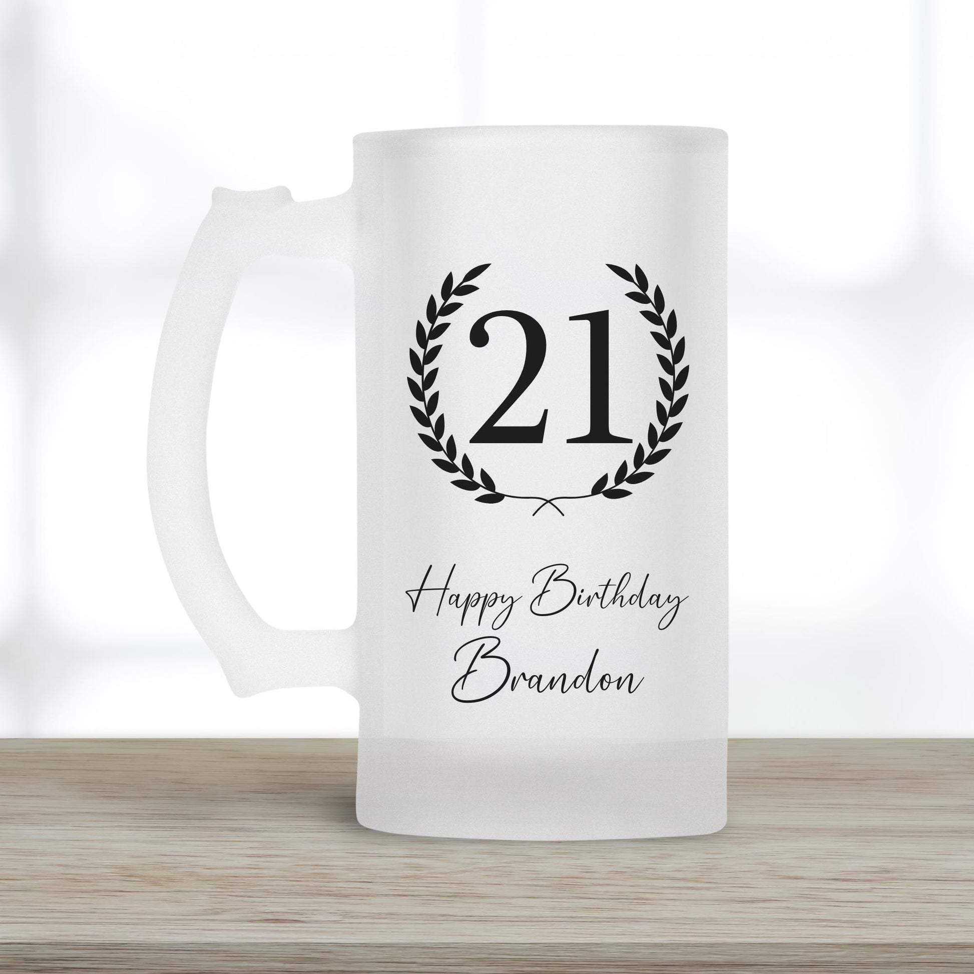 Personalised Birthday Beer Glass - Happy Birthday Gift - Photo Gift For Him - Drink Stein Present - 18th, 21st, 30th, 40th, 50th, 60th