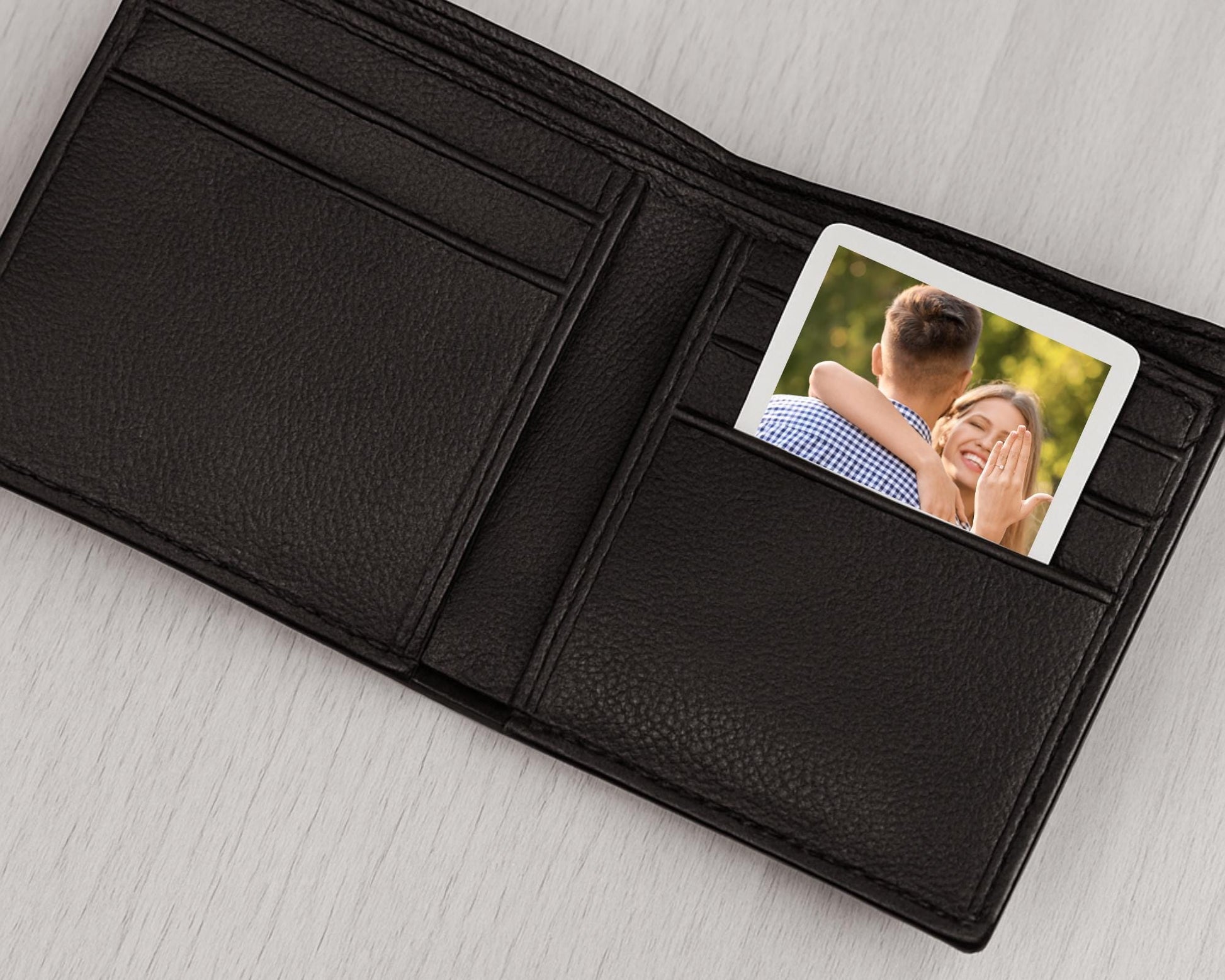 Couple Photo Wallet Card Personalised Engagement Wedding Anniversary Gift
