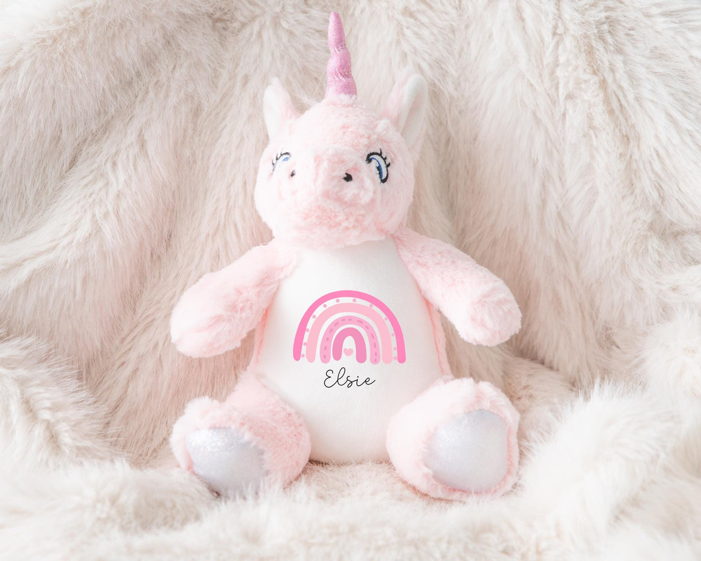 Sisters Unicorn Personalised Soft Toy Big Little Sis Girls New Baby Gift