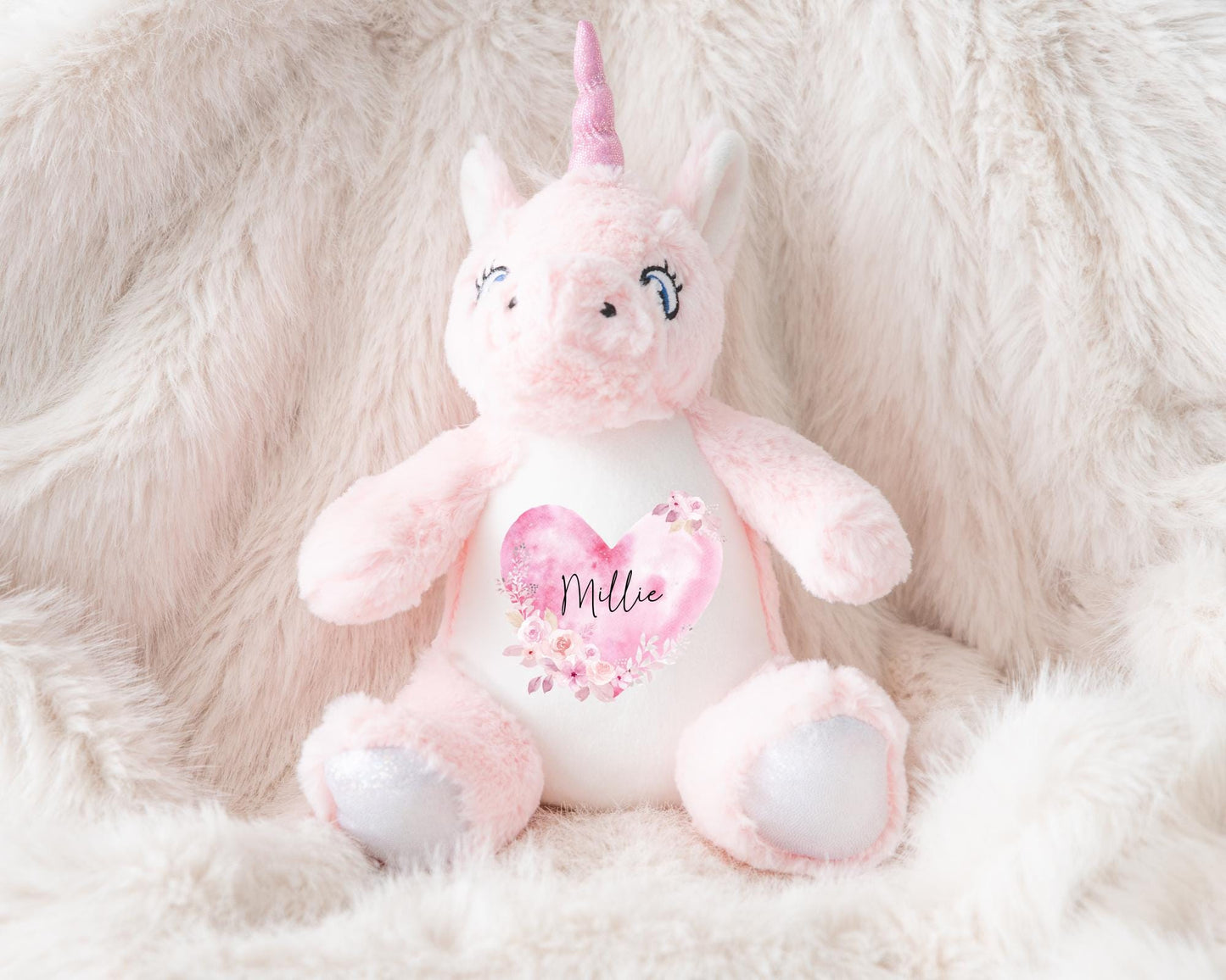 Sisters Unicorn Personalised Soft Toy Big Little Sis Girls New Baby Gift
