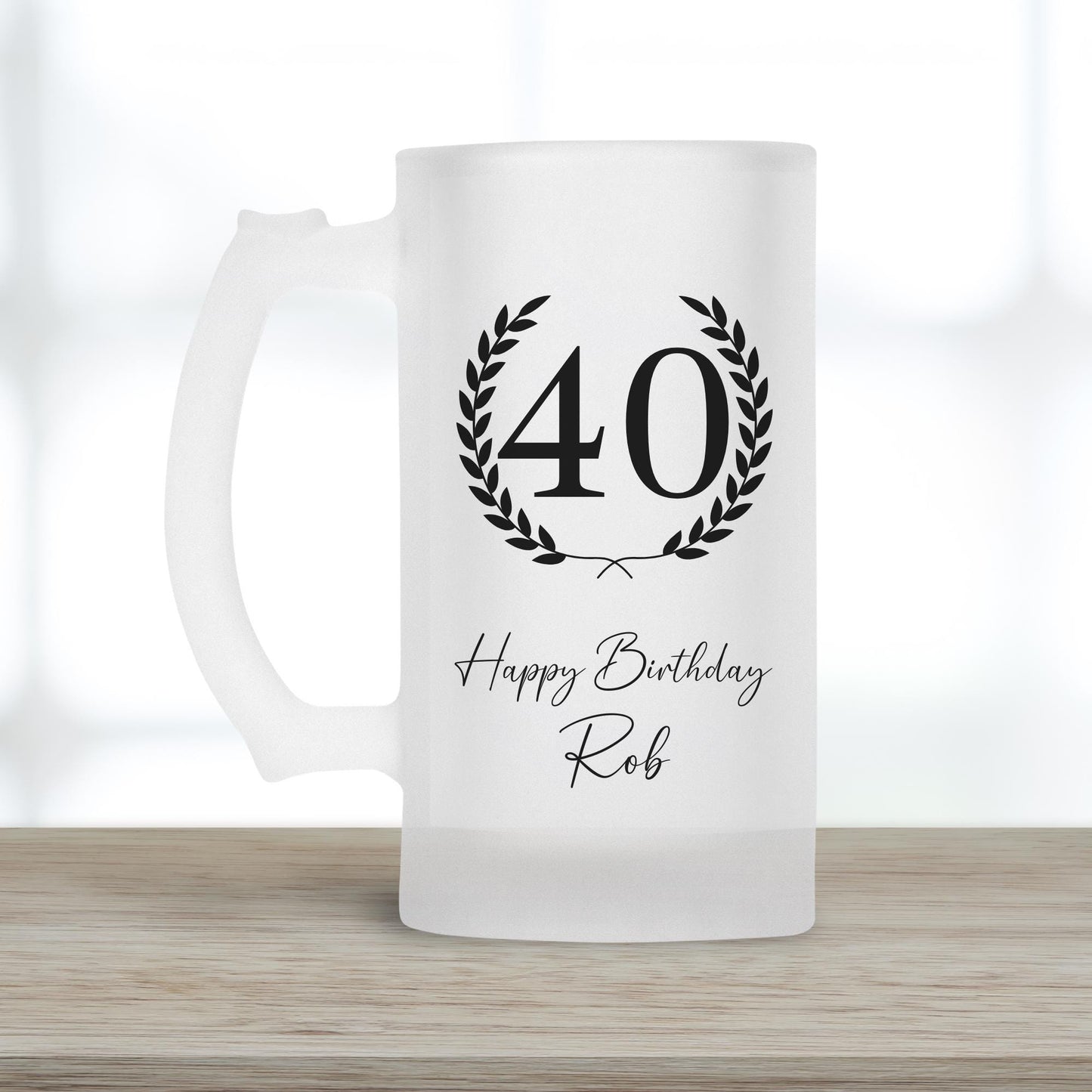Personalised Birthday Beer Glass - Happy Birthday Gift - Photo Gift For Him - Drink Stein Present - 18th, 21st, 30th, 40th, 50th, 60th
