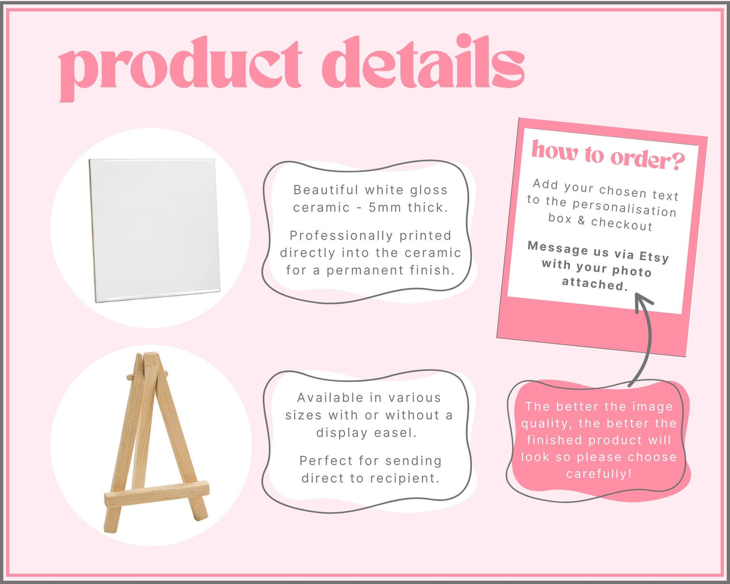 Personalised Dog Memorial Ceramic Photo Tile Pet Loss Gift