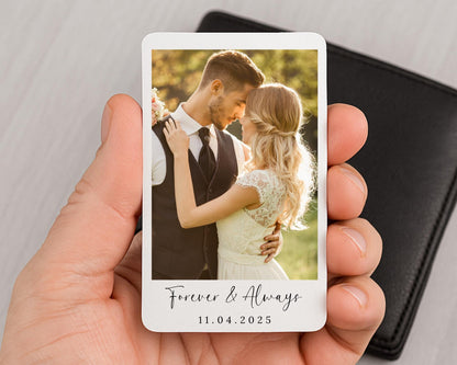 Couple Photo Wallet Card Personalised Wedding Anniversary Gift