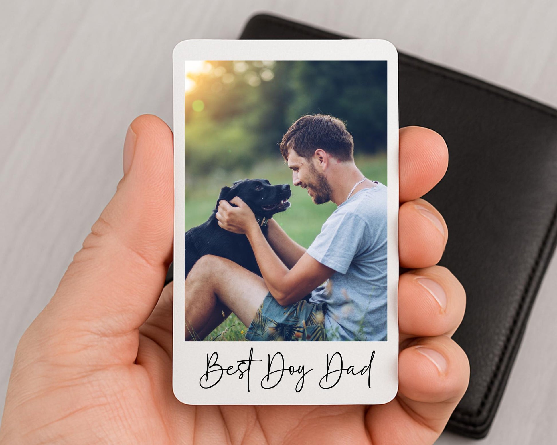 Dog Dad Photo Wallet Card Personalised Pet Keepsake Gift