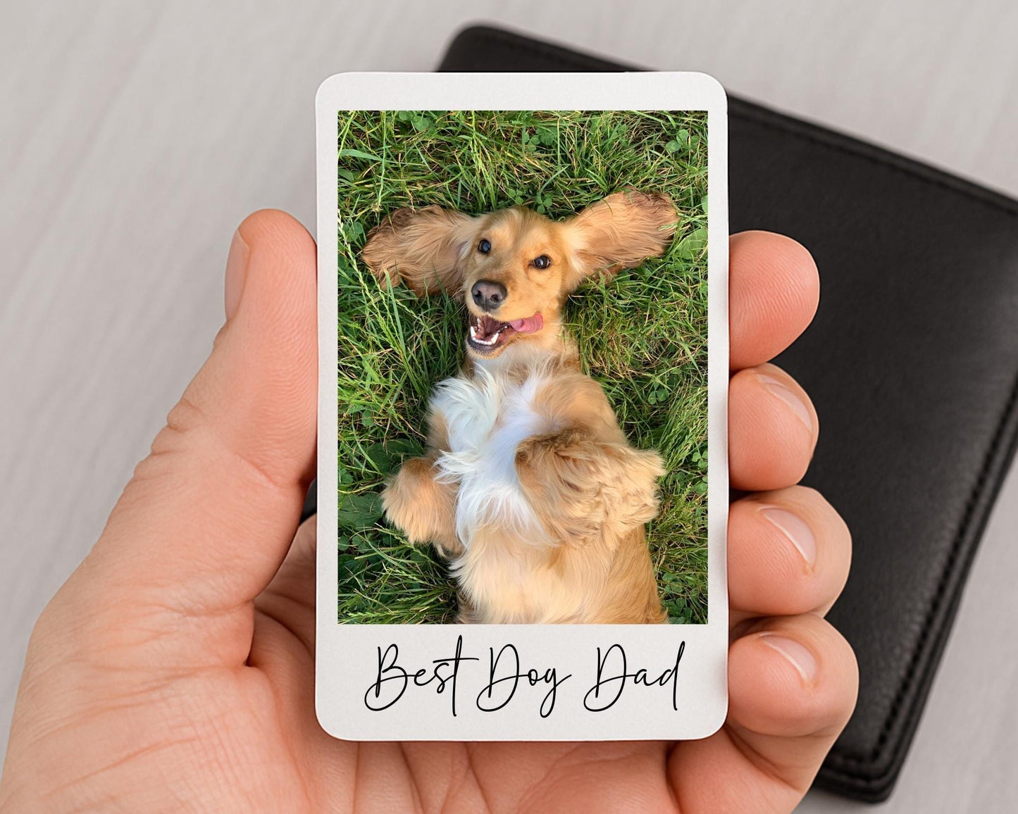 Dog Dad Photo Wallet Card Personalised Pet Keepsake Gift