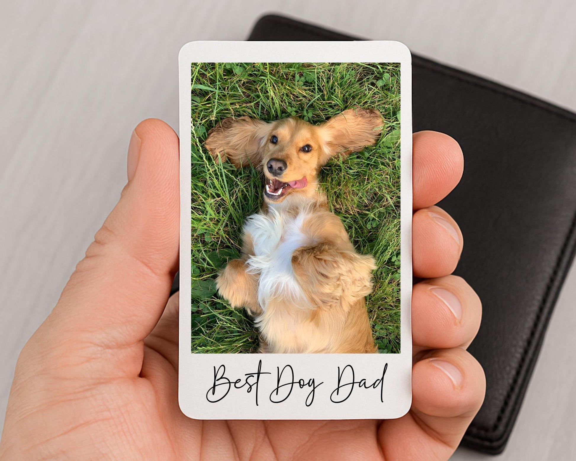 Dog Dad Photo Wallet Card Personalised Pet Keepsake Gift
