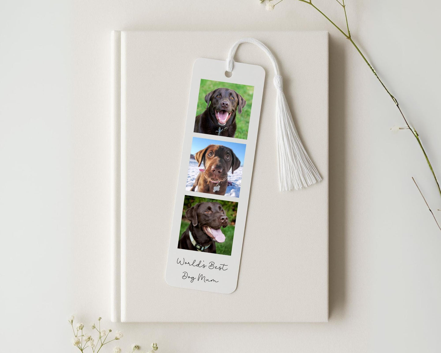 Personalised Pet Photo Bookmark Metal Bookish Dog Cat Gift