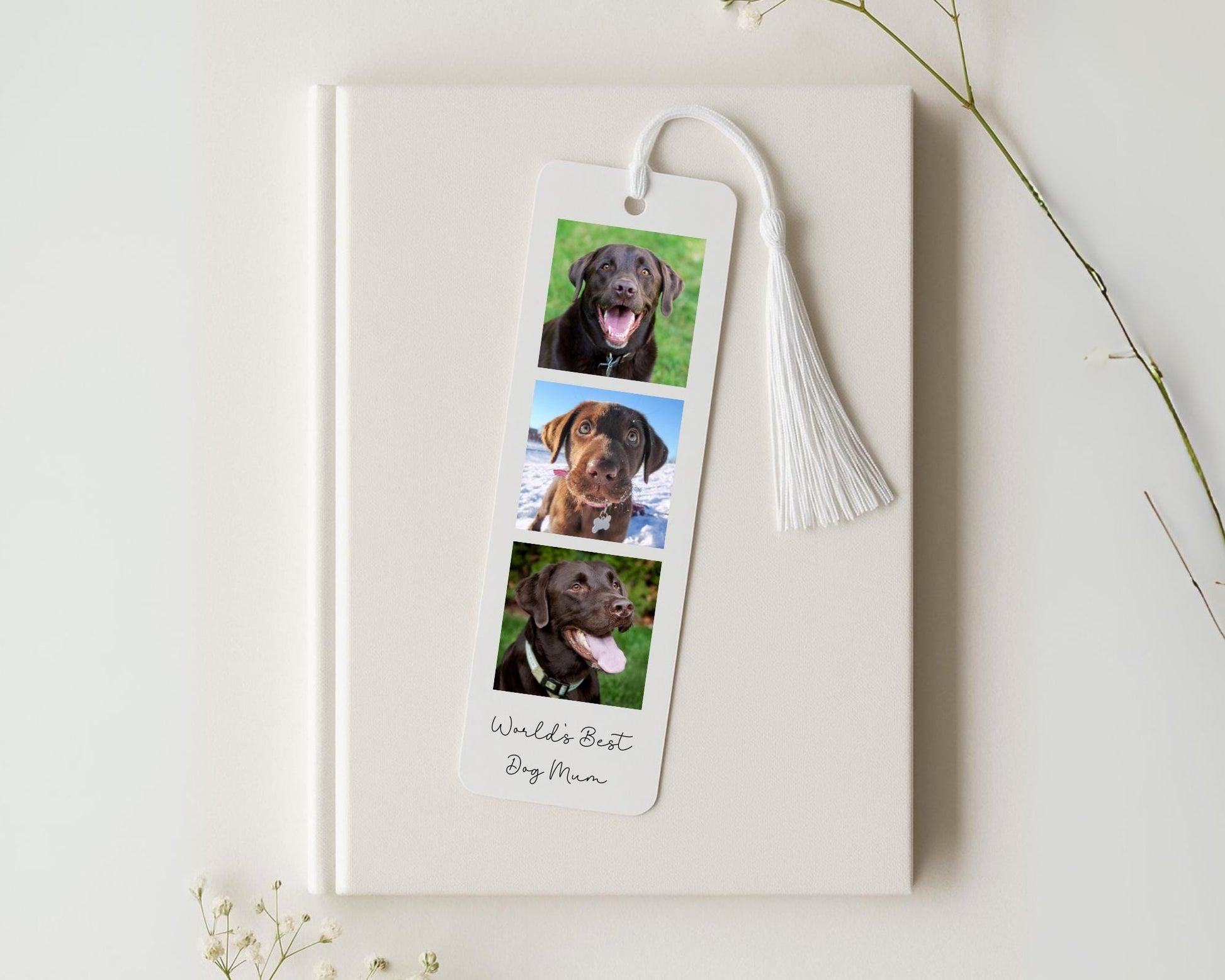 Personalised Pet Photo Bookmark Metal Bookish Dog Cat Gift